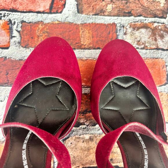 Circus by Sam Edelman Daniela Deep Berry Chunky Heels Size 6 - Picture 9 of 9